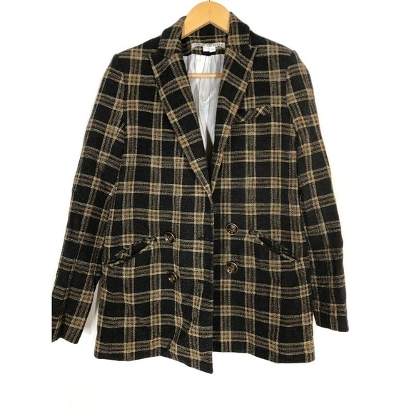 Veronica Beard Oria Dickey Blazer Plaid 0 - Picture 3 of 14